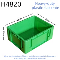 Caisse de transport robuste en plastique 480*380*200mm, bac de stockage industriel pour quincaillerie et pièces automobiles, boîte de transport en plastique