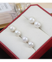 Boucles d'oreilles classiques en perles, personnalisées en argent sterling S925, perles de culture d'eau douce de forme ronde Edison, pour femme, idée cadeau