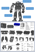 Обучающий мини-робот-гуманоид My Robot Time: программируемый, для самостоятельной сборки, для школьных соревнований и обучения учителей