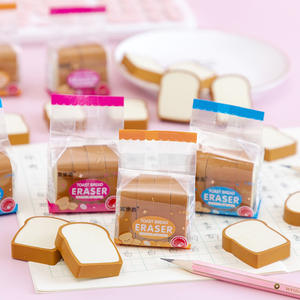 <span class=keywords><strong>Gomme</strong></span> effaceur coréenne en forme <span class=keywords><strong>de</strong></span> <span class=keywords><strong>pain</strong></span> grillé, mignonne et grande, pour étudiants, cadeau <span class=keywords><strong>de</strong></span> papeterie en gros - Product Image 2