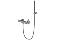 Ensemble de douche complet en acier inoxydable 316 sans plomb pour marina commerciale, système de bain mural apparent brossé avec robinets de bidet