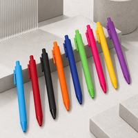 Stylo bille rétractable personnalisé avec logo, en plastique, couleurs assorties, écriture fluide, pour bureau, école, étudiants, en gros