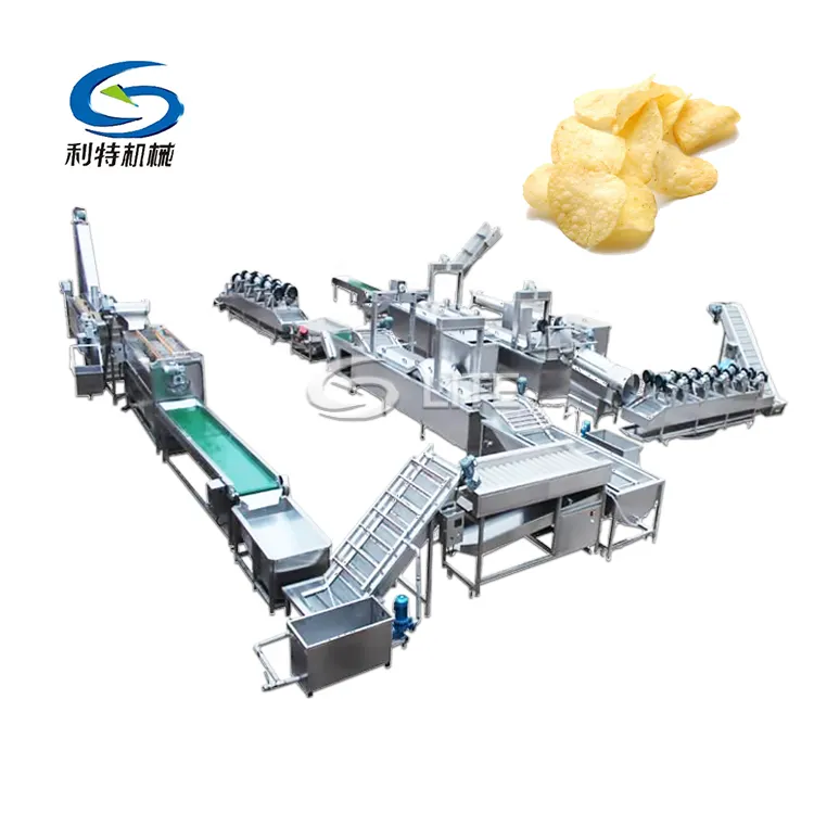 स्वचालित केले पोटाओटो चिप्स बनाने की मशीन फ्रोजन फ्रेंच फ्राइज़ उत्पादन लाइन