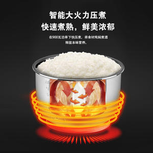 Olla a Presión Eléctrica AUX 3.1 4.0L, Cocina Automática Multifuncional, Arrocera Inteligente para el Hogar, Modelo Mini AX B566 - Product Image 1