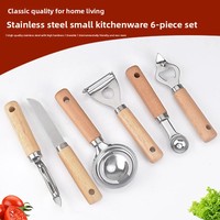 6 pièces gadgets de cuisine en acier inoxydable éplucheurs de légumes et melon Baller et ouvre-boîte et séparateur d'oeufs vente en gros