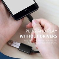Adaptador USB C a USB 3.0 OTG de 90 Grados, Cable Convertidor de Transferencia de Datos de Alta Velocidad para Computadora Portátil, Tableta y Teléfono Móvil