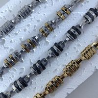 Collier chaîne cubaine Royal Miami fait main en acier inoxydable poli, maillons King Link, étanche, anti-décoloration, bijoux Hip Hop pour hommes, vente en gros