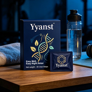 Bandes de film orales dissolvables à base de plantes, 30 pièces, bleu foncé, boîte en papier feuille de DNA, OEM, marque privée, vente en gros - Product Image 4