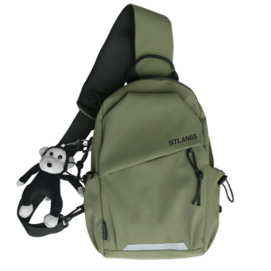 Sac messager tendance en nylon, sac de sport souple, petit sac à dos unisexe, sac de poitrine, sacoche plate légère pour le sport et le cyclisme pour garçons - Product Image 4