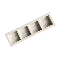 Moule à gâteau en silicone DIY 3D 4 motifs classiques populaires de dessins animés religieux arabes musulmans, avec graphiques de mosquée, lune et étoile, pour l'Aïd Moubarak