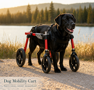 Chariot de mobilité pliable en aluminium pour chien, fauteuil roulant portable pour animaux de compagnie, support de marche pour chiens - Product Image 6