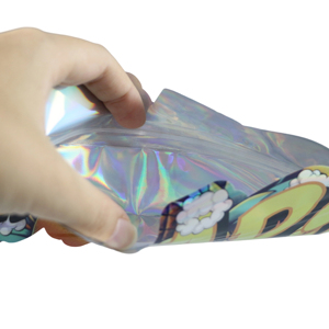 Sacchetti Mylar Richiudibili Personalizzati con Stampa SLAPS, Forma Irregolare, 3.5g, per Confezionamento Biscotti, con Chiusura a Zip e Protezione dall'Odore - Product Image 4
