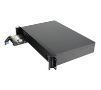 Boîtier de serveur industriel court de profondeur 1.5U Mini carte ITX avec HDD SSD bricolage châssis de serveur Rackmount pour PC de bureau avec ventilateur