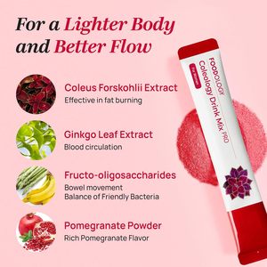 ฟู้ดโลโลยี โคลโลโลยี ดริ้งค์ มิกซ์ โปร 500 มก. สารสกัดจากโคเลอส ฟอร์สโคลีอิ แคลเซียม วิตามินสำหรับผู้หญิง รสทับทิม 15.0 ออนซ์ - Product Image 4