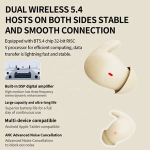 2025 ऑरिक्यूलिस v5.4 अदृश्य वायरलेस स्लीपिंग हेडसेट्स फ्रैंक + टेस वायरलेस ईयरबड्स वाटरप्रूफ स्पोर्ट गेमिंग इन-कान हेडफ़ोन - Product Image 3