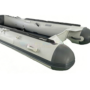 Bateau pneumatique en Hypalon à prix d'usine chinois, plancher en aluminium, bateau de pêche gonflable, bateau pneumatique pliable pour le sport, bateau à rames en PVC - Product Image 4