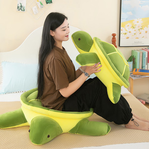 Juguetes de Peluche Tortuga Verde, Cojín Suave de Tortuga, Almohada <span class=keywords><strong>Oogway</strong></span>, Respaldo, Muñecos de Peluche de Tortuga de Ojos Grandes, Regalo para Niños, Barato - Product Image 3