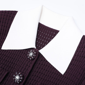 Nuova Collezione Primavera 2026: Top Elegante a Maniche Lunghe con Fibbia Decorativa, Slim-fit, Stile Socialite - Product Image 4