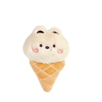 Porte-clés en peluche crème glacée, adorable pendentif poupée crème glacée, décoration de sac dessin animé, porte-clés en peluche