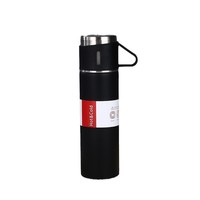 Tasse thermique sous vide en acier inoxydable 304 à trois couvercles, portable, isolée, personnalisable avec logo, idéale comme cadeau