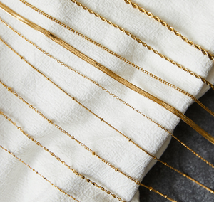 Bijoux à la mode Verdor en acier inoxydable, collier de chaîne à maillons style cubain, en or 18k, personnalisable - Product Image 1