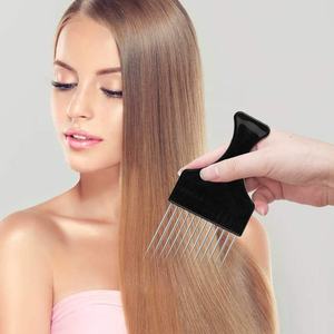 Dents en métal en gros en vrac style personnalisé barbier choix coiffure en plastique Salon <span class=keywords><strong>Afro</strong></span> gros cheveux peigne à poing américain - Product Image 2
