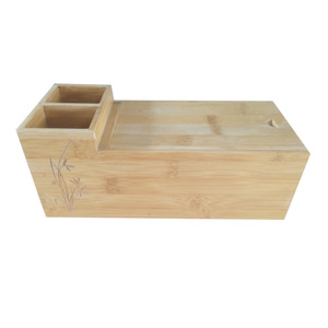 Caja de Té de Bambú Rectangular de 0.6cm de Grosor, Hecha a Mano, para Almacenamiento y Regalos - Product Image 4