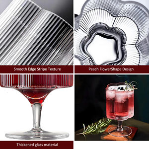 Set 6 creativi a forma di fiore 380ml di vetro resistente <span class=keywords><strong>al</strong></span> calore birra calici da caffè 6 Tazas de café de cristal resistentes <span class=keywords><strong>al</strong></span> calor - Product Image 3