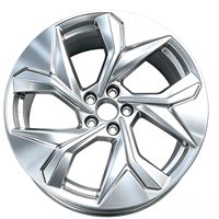 1 pièce Jante en alliage forgé 5 trous Noir brillant Face usinée Jante forgée personnalisée pour voiture 18-26 pouces pour modification de voiture de tourisme Y000