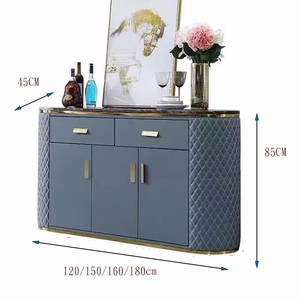 Ensemble de meubles de rangement pour salon - Buffet en pierre frittée + Vitrine - Commode de salon - Product Image 6