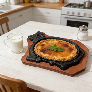 Plato <span class=keywords><strong>para</strong></span> Bistec <span class=keywords><strong>de</strong></span> Hierro Fundido <span class=keywords><strong>de</strong></span> Alta Calidad con Base <span class=keywords><strong>de</strong></span> Madera, Plato Pequeño <span class=keywords><strong>para</strong></span> Asar Carne, <span class=keywords><strong>para</strong></span> Hostelería, Sartenes Premium, Suministro Directo <span class=keywords><strong>de</strong></span> Fábrica - Product Image 4