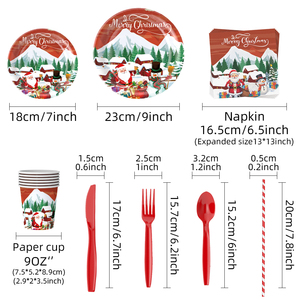 Bán Buôn Tùy Chỉnh Giáng Sinh Và Mùa Đông <span class=keywords><strong>Snowman</strong></span> Trang Trí Bộ Đồ Ăn Giáng Sinh Đảng Trang Trí Nguồn Cung Cấp - Product Image 3