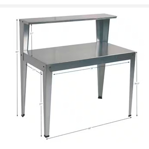 โต๊ะปลูก<span class=keywords><strong>ต้น</strong></span>ไม้สมัยใหม่ 44 นิ้ว กว้าง 24 นิ้ว ดี เอ็กซ์ 44 นิ้ว โต๊ะทำงานในสวนสำหรับอุปกรณ์เรือนกระจกแบบประหยัดพลังงาน ทำจากเหล็กชุบสังกะสีสี<span class=keywords><strong>เงิน</strong></span> - Product Image 3