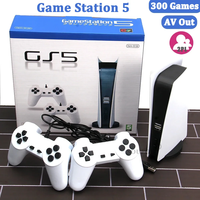 Konsol Game 5 Video Dengan 200 Game Klasik 300001 8 Bit GS5 TV Consola Retro USB Kabel Nirkabel Genggam Pemain Game AV Out