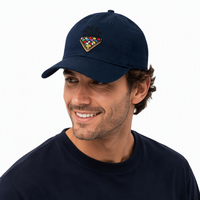 Casquette de baseball beige non structurée à 6 panneaux, style sportif et formel, en sergé, avec dos incurvé et motif feuilles/fruits, taille unique pour adulte (Échantillon gratuit)