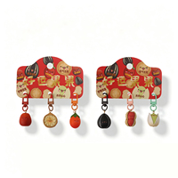 Geluksfruit sleutelhanger hars schattig fruit tas charme geluk hanger Chinese fortuin sleutelring ornament cadeau