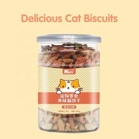 Biscuits de nettoyage dentaire pour chats de haute qualité, friandises pour chats en forme de poisson avec catnip et saumon, friandises naturelles et saines, 200g, saveurs mélangées