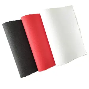 Black Different Color Lychee Design Material Car Leather Roll PVC Upholstery Leatherette