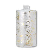 Vente en gros de bouteille de parfum Service OEM mini bouteilles impression sur soie verre dépoli rond 10ml blanc mat 100ml bouteille de parfum