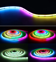 Rubans LED COB RGB CCT RGBW Blanc Chaud Naturel Froid 5m DC12V/24V, Bande Lumineuse Flexible Adressable sans Point RA90