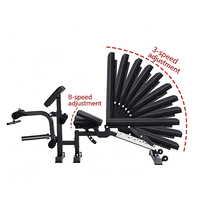 Banc de musculation multifonctionnel réglable et pliable en acier et PU pour usage commercial, idéal pour les sit-ups et les press d'orteils