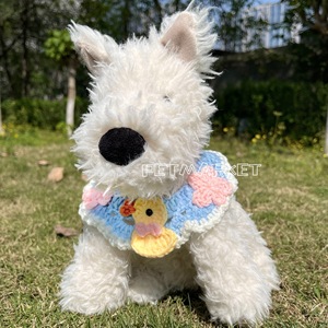 Collier tricoté à la main pour animaux de compagnie, bavoir en fil pour chat, collier décoratif, joli bavoir tricoté pour chien, lapin - Product Image 2