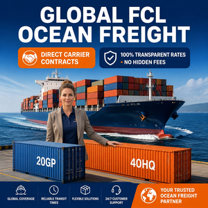 บริการขนส่งสินค้าทางทะเลแบบ FCL ระหว่างจีนไปอเมริกา ตัวแทนขนส่งทางเรือ ตู้คอนเทนเนอร์ขนาด 20GP 40HQ แบบ DDP ส่งถึงหน้าประตู - Product Image 1