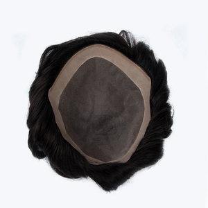 Perruque de haute qualité en dentelle complète, 100 % cheveux humains indiens Remy, nouée à la main, légèrement ondulée, avec dégradé naturel de la ligne frontale - Product Image 4