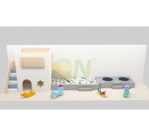 Juego <span class=keywords><strong>de</strong></span> Parque Infantil <span class=keywords><strong>de</strong></span> Madera con Diseño Personalizado, <span class=keywords><strong>Mini</strong></span> <span class=keywords><strong>Piscina</strong></span> <span class=keywords><strong>de</strong></span> Pelotas, Equipo <span class=keywords><strong>de</strong></span> Juegos Interior para Niños con Trampolín - Product Image 6