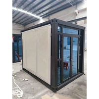 Maison préfabriquée extensible moderne de 18 m² prête à vivre, petite maison pour une personne avec cuisine, salle de bain et appareils électroménagers