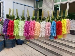 พวงดอกวิสทีเรียสีขาวประดิษฐ์แบบขายส่ง - ผ้าไหมรักษ์โลก คุณภาพสูง เหมาะสำหรับงานแต่งงาน คริสต์มาส และอีสเตอร์ - Product Image 6