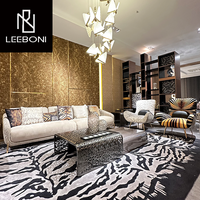Neues Design Mikro faser Stoff Leders ofa Wohn möbel Haus Luxus Wohnzimmer Sofa Mit Edelstahl Beinen