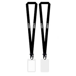 2025 <b>Polyester</b> Black Phone Soft Trade <b>Lanyard</b> With Logo Custom for Outdoor Event - Product Image 1
