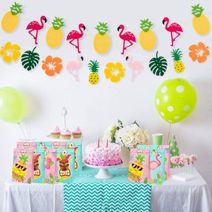 Aloha Luau-Bolsa De <span class=keywords><strong>fiesta</strong></span> Tropical De verano con temática De flamenco, bolsa De regalo De Goodie para fiestas De Cumpleaños De Niños - Product Image 1